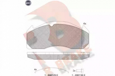 R BRAKE rb1427g -  Комплект тормозных колодок, дисковый тормоз